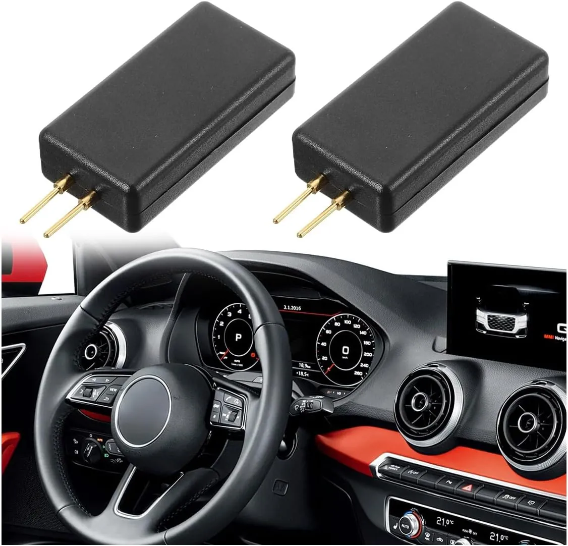 Car SRS Airbag Simulator Tester, 12V 2-Pin Airbag Bypass Resistor Testing Instrument, Car Airbag Inspection Tool, Auto Airbag Diagnostic Scanner Fault Finding Repair Tool for Truck SUV (2PCS)